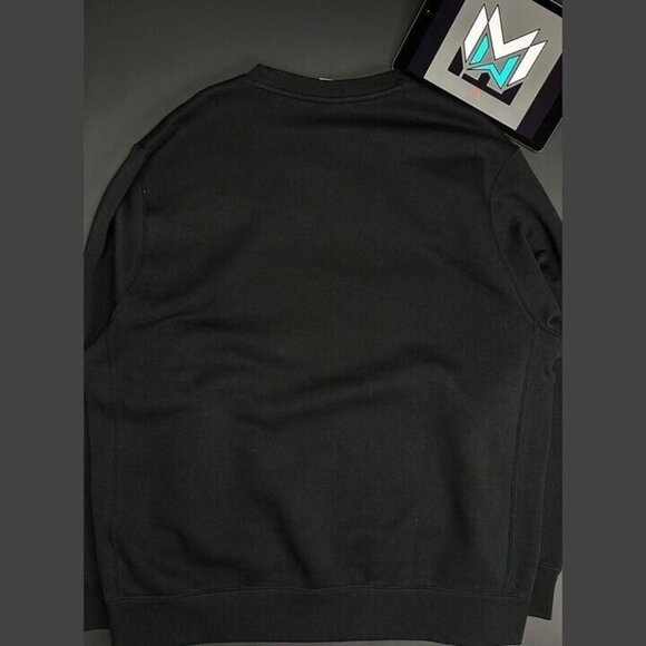 Nike Sportswear Club Fleece Graphic Crew Neck Black Men’s Sizes DQ4912-010 - Picture 2 of 7